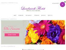 Tablet Screenshot of landmarkfloral.com